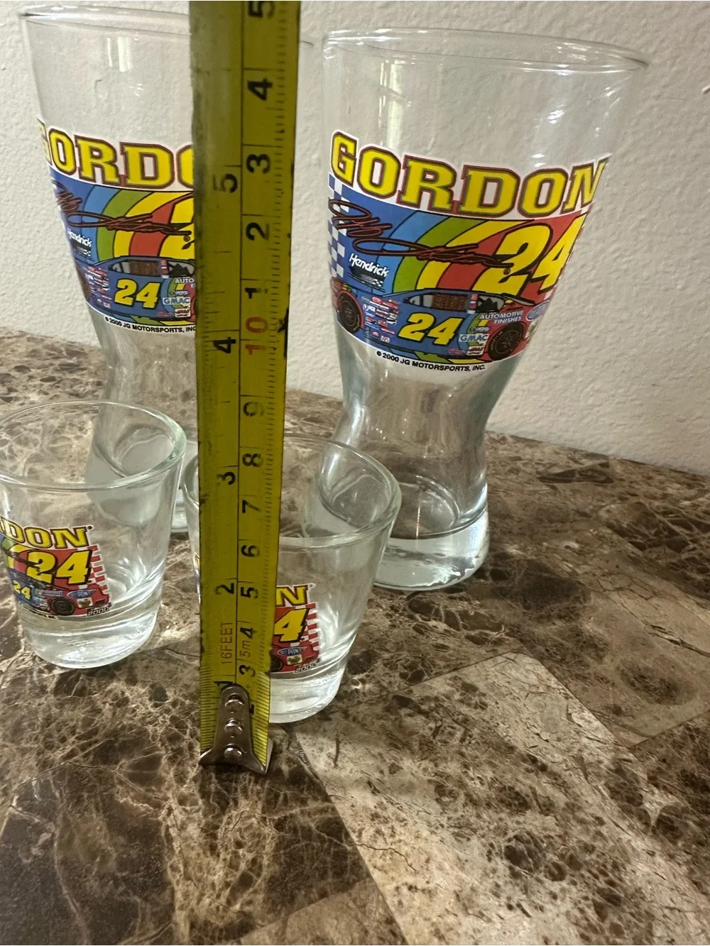 Jeff Gordon #24 Nascar Drinking And Shot Glass Set